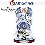 Thomas Kinkade Holiday Reflections Crystal Angel Sculpture