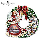 Thomas Kinkade Silent Night Personalized And Musical Angel Wreath