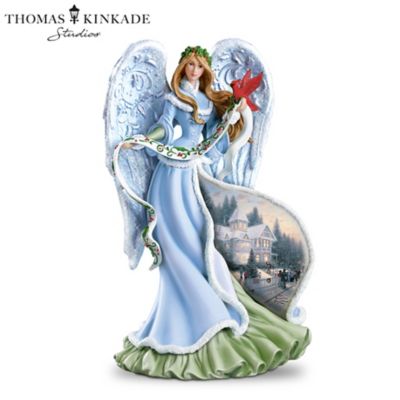 Thomas Kinkade Holly Angel Figurine