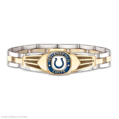 NFL Indianapolis Colts Mens Stainless Steel Bracelet