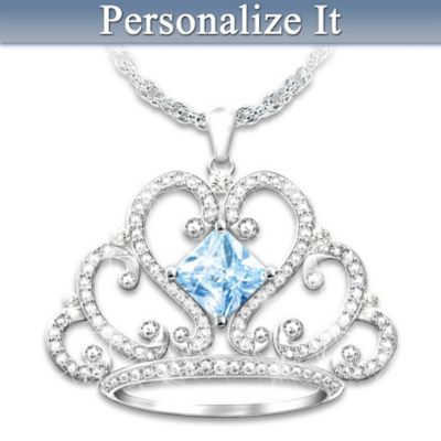 My Daughter, My Princess Swarovski Crystal Pendant Necklace