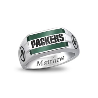 Green Bay Packers Fan Ring - Personalized NFL Jewelry Gift For Men
