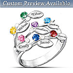 Our Family Of Love Personalized Birthstone Ring