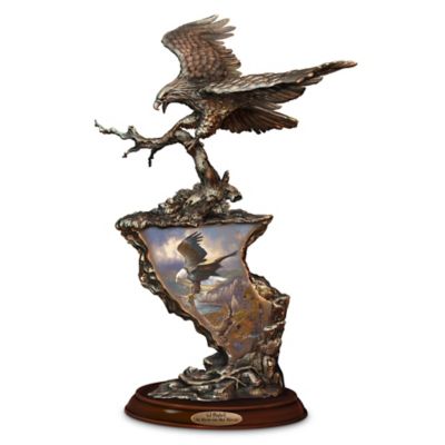 Bronze Eagle Sculpture: At Rest On The River