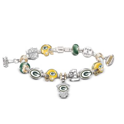 Green Bay Packers 2011 Super Bowl Champions #1 Fan Beaded Charm Bracelet