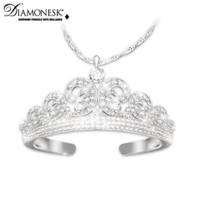 Royal Wedding Tiara Pendant Necklace