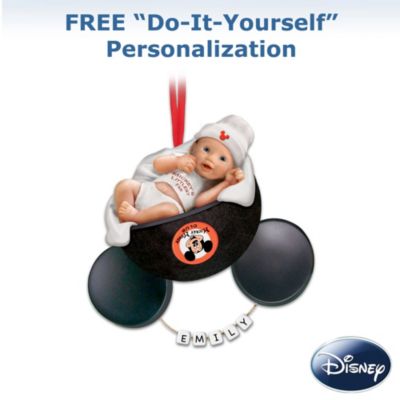 Mickey's Littlest Fan Personalized Baby's First Holiday Ornament