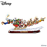 Disney Character Decorative Christmas Sleigh Sculpture: Dashing Through The Snow