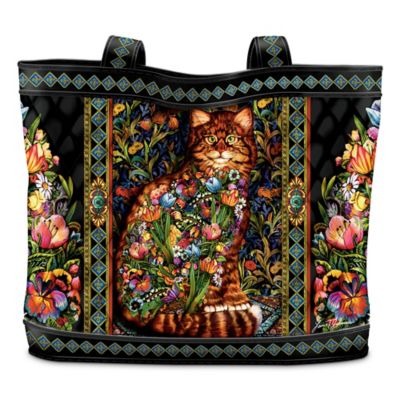 Feline Elegance Artistic Cat Tote Bag