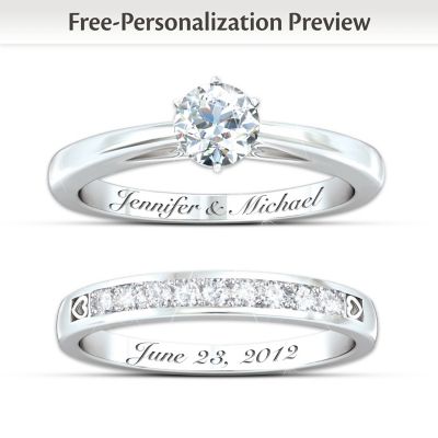 Our Forever Love Personalized Diamond Ring Set