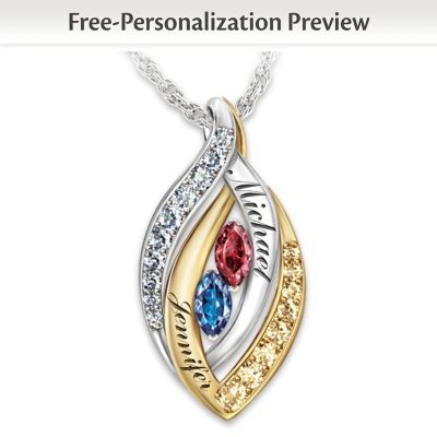 Personalized Name-Engraved Pendant Necklace: Together In Love