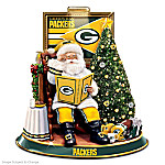 Green Bay Packers Illuminated Talking Santa Tabletop Centerpiece