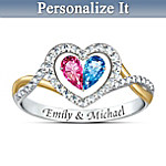 Tender Hearts Personalized Ring