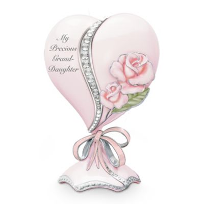 My Precious Granddaughter Heart-Shaped Porcelain Music Box