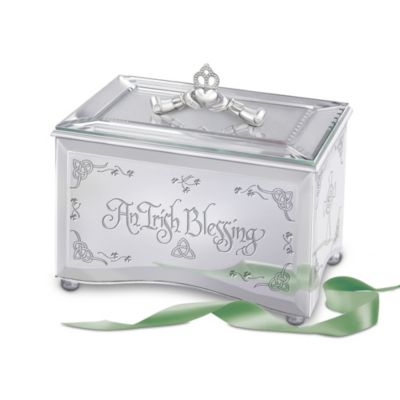 Reflections Of An Irish Blessing Mirrored Music Box