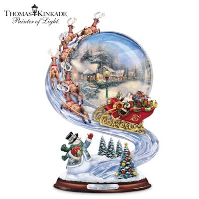Thomas Kinkade's Christmas Sleigh Ride Sculpture