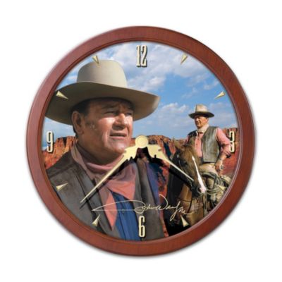 John Wayne Transitioning Stained Glass Clock