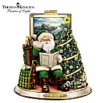 Thomas Kinkade An Irish Night Before Christmas Tabletop Talking Santa Centerpiece