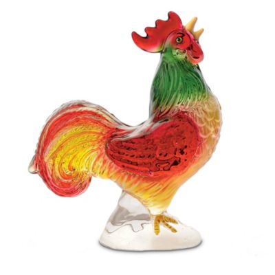 Radiant Rooster Crystal Sculpture