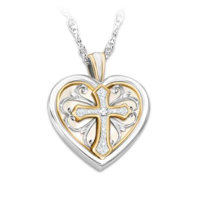 A Blessing For My Granddaughter Diamond Pendant Necklace
