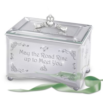 Irish Mirrored Music Box: Reflections Of An Irish Blessing