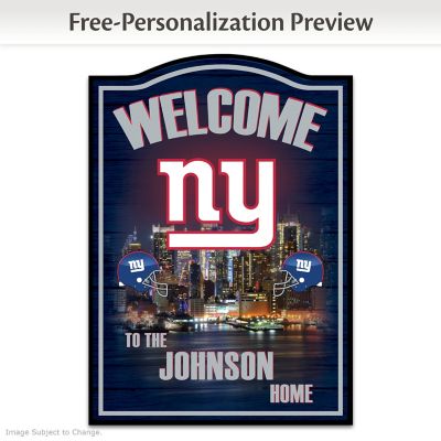 NFL New York Giants Personalized Welcome Sign Wall Decor