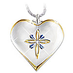 My Blessed Daughter Diamond And Sapphire Pendant Necklace Jewelry