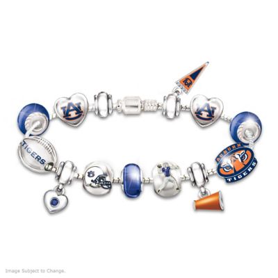 Auburn Tigers Fan Charm Bracelet: Go Tigers! #1 Fan