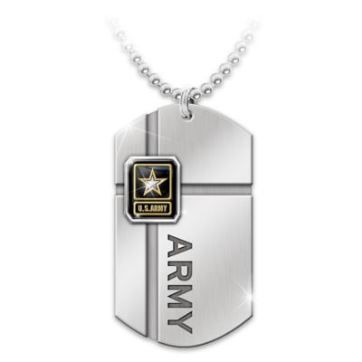 Army Dog Tag Pendant Necklace: For My Soldier