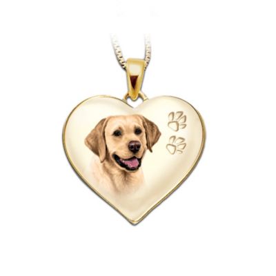 Keepsake Yellow Lab Dog Pendant Necklace