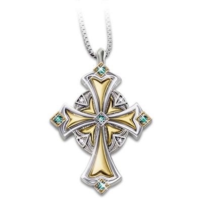 Irish Blessings Cross Pendant Necklace