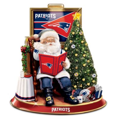 NFL New England Patriots Talking Santa Claus Tabletop Centerpiece