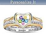 Personalized Stacking Ring: A Mothers Loving Heart