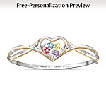 Personalized Birthstone Bracelet: Our Family Is A Garden Of Love