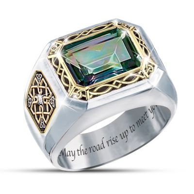 Mystic Topaz Men's Ring: The Legend Of Ireland