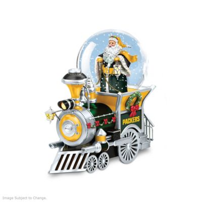 Packers Santa Leads The Way Snow Globe