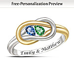 Womens Ring: Lovers Knot Personalized Ring