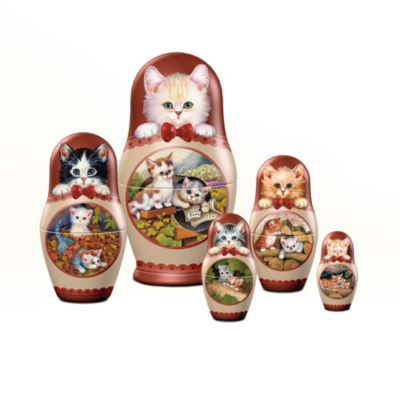 Matryoshka Kitten Doll Set