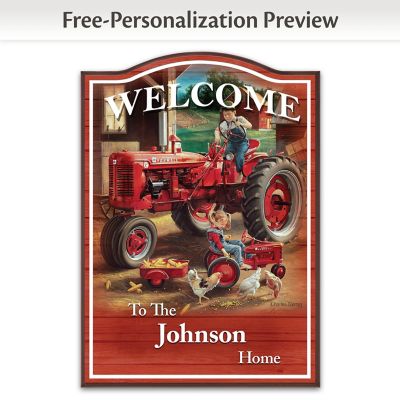 Farmall Personalized Welcome Sign Wall Decor