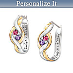 Womens Earrings: Wrapped In Love Personalized Earrings