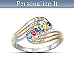 Womens Ring: A Mothers Hug Personalized Ring
