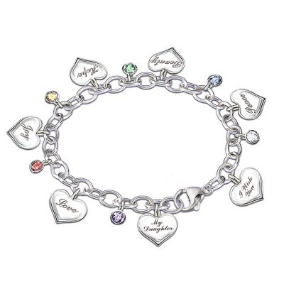 Buy Heartfelt Wishes Sterling Silver-Plated Charm Bracelet Gift for Daughter