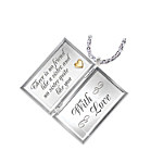 Buy Dear Sister Letter Of Love Sterling Silver And Diamond Engraved Locket Necklace: Sister Gift