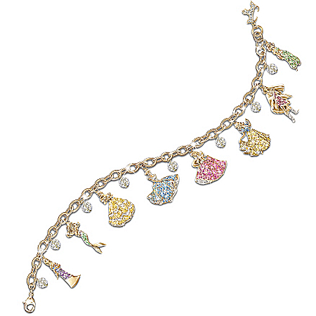 Disney Princess Crystal Charm Bracelet