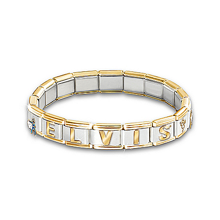 Forever Elvis Italian Charm Bracelet: Elvis Presley Jewelry Gift