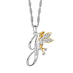 Buy Tinker Bell Initial Pendant Necklace
