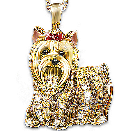 Best In Show Dog Lovers Crystal Pendant Necklace