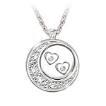 Buy Sterling Silver And Diamond Pendant Necklace: I Love You To The Moon And Back