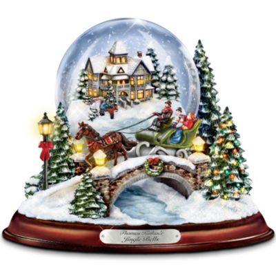 Buy Thomas Kinkade Jingle Bells Illuminated Musical Christmas Snowglobe