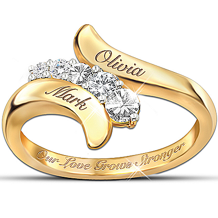 Our Love Grows Stronger Personalized Journey Ring: Romantic Jewelry For Her – Personalized Jewelry